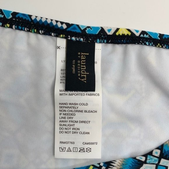 Laundry Patterned Hipster Bikini Bottom Size S - Picture 5 of 9